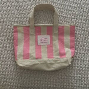 summer fridays mini pink tote